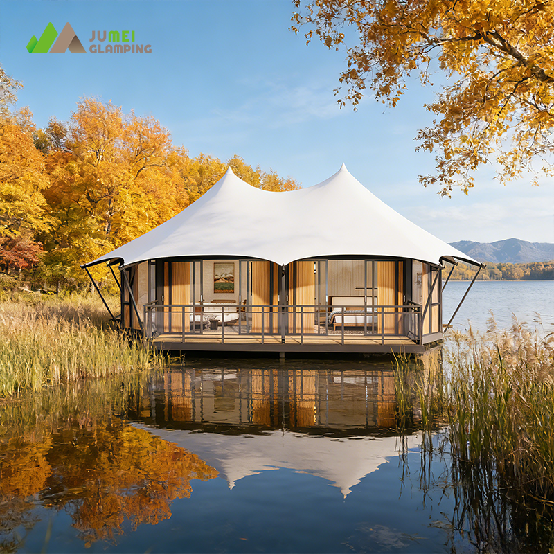 Outdoor Vacation Cabins With Terrace Resort Hotels Prefab Steel Houses Family Hotel Lodge Tent With Bathroom