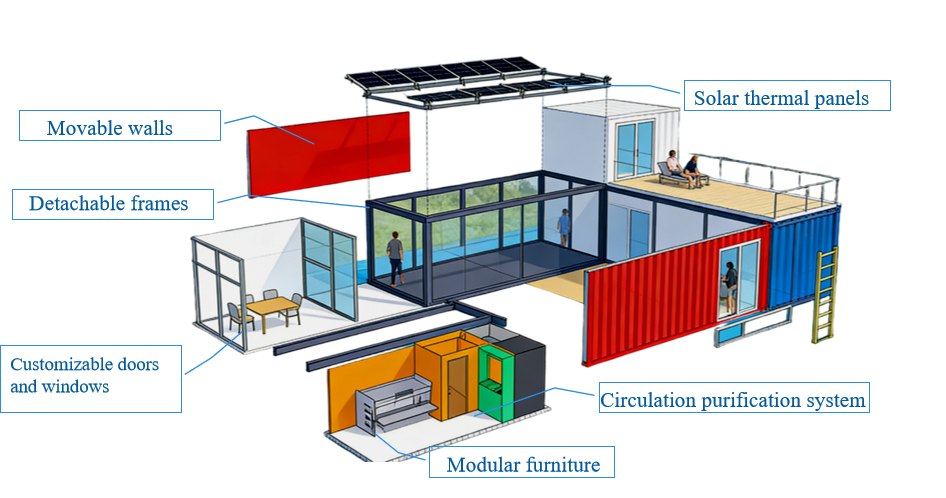 luxury style 20-foot prefabricated container house comfortable modular container house