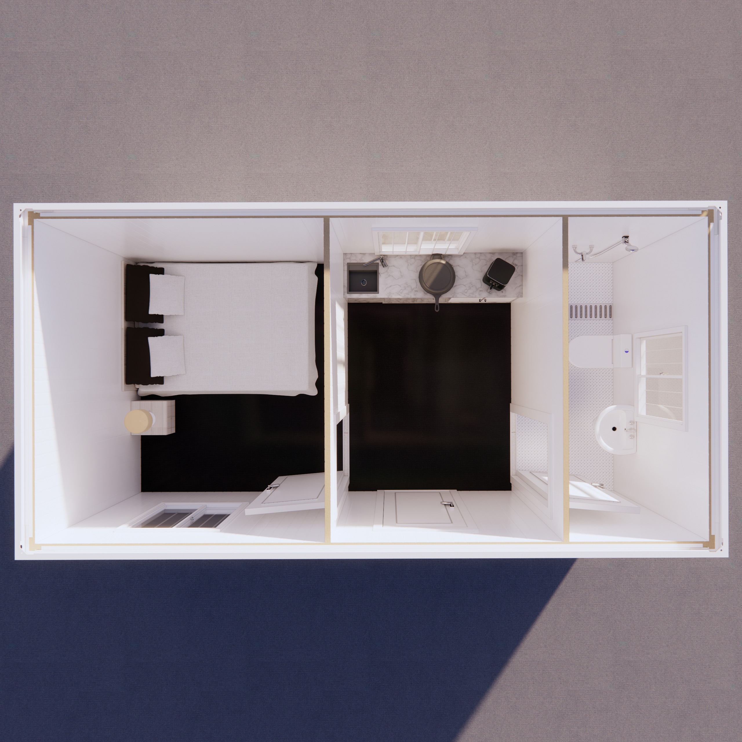 Open Layout Glass Curtain Wall Container House With Modern Design For Apartment Hotel &amp; Villa Use-Multi-functional Modular Home