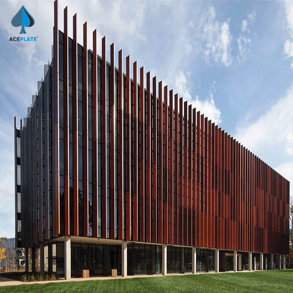 ACEPLATE Building Facade Aluminum Louver Framing System Sun Louver Shutters Aluminum Alloy Horizontal For Exterior Wall 15 Years