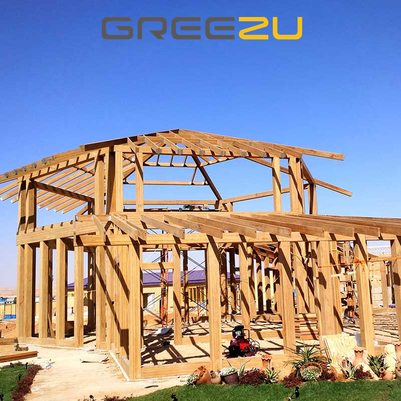 Luxury Fire-proof Modular Bamboo Prefab Houses Cost-efficient Kit Mobile Bamboo Bungalow Wooden Design Garden Studio House