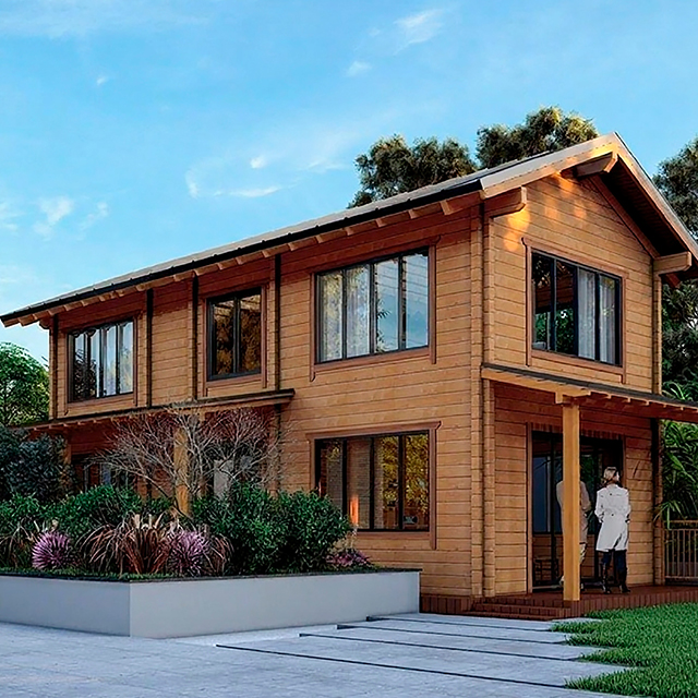 Factory Direct Supply Luxury Modern Prefab Light Steel Villa Sandwich Panel Shell Waterproof Eco-Friendly Fire Resistant Solar