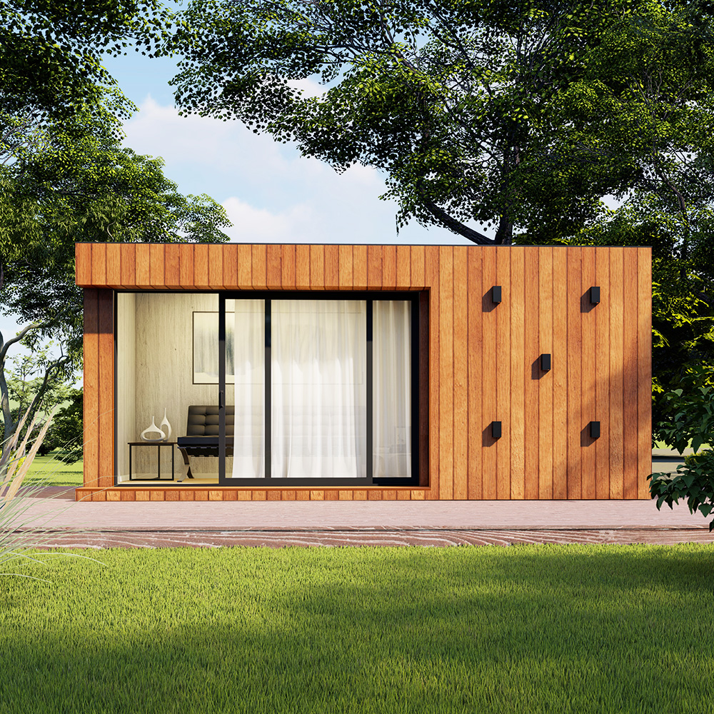 Modern Prefabricated Insulated SIPs Flat Pack Fully Assembled Modular Design Outdoor Garden Office Cabin Home Kit Tiny House