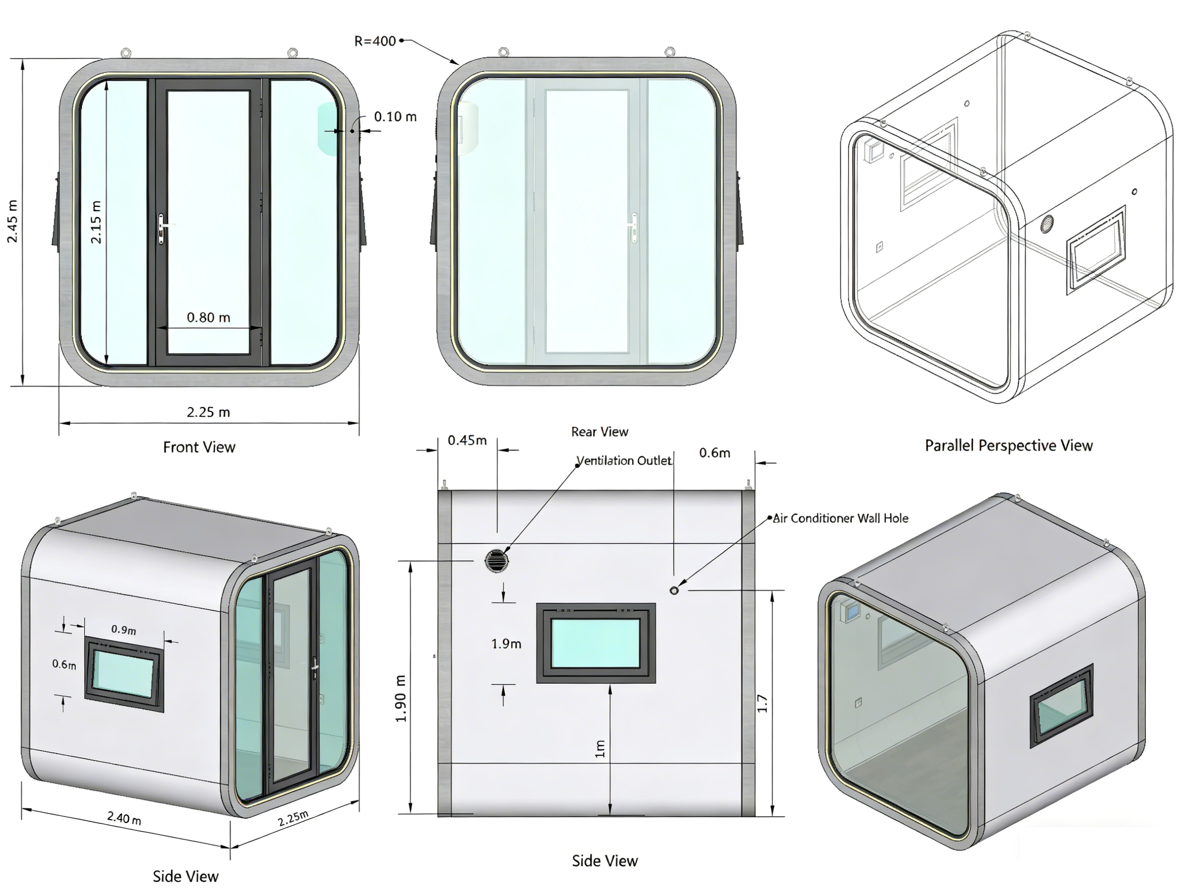 Small cabin office presentation