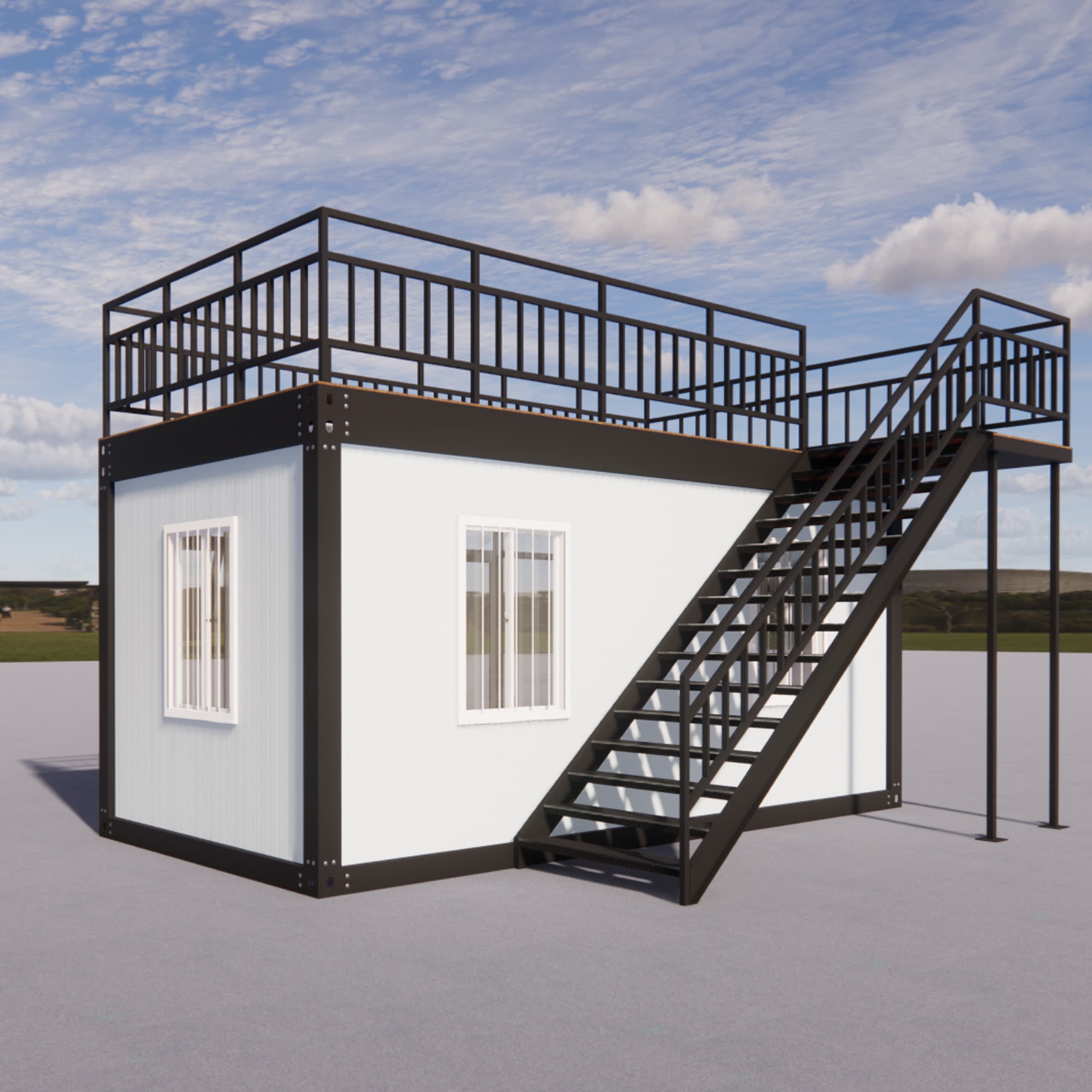 Open Layout Glass Curtain Wall Container House With Modern Design For Apartment Hotel &amp; Villa Use-Multi-functional Modular Home