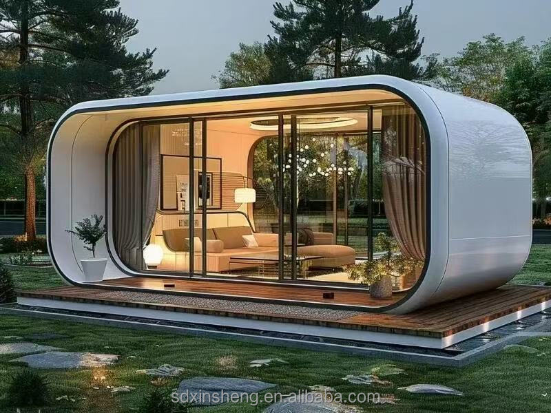 Luxury Mobile Home Eco-friendly Design Prefab Houses Modern Garden Buildings Apple Cabin House High Quality 2-story Hotel