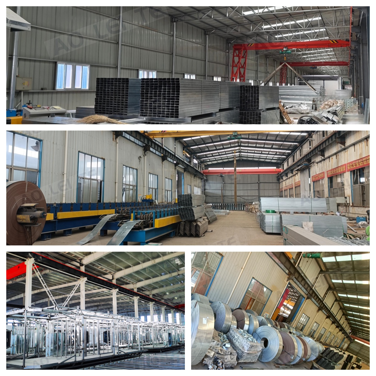 Raw steel structure material warehouse
