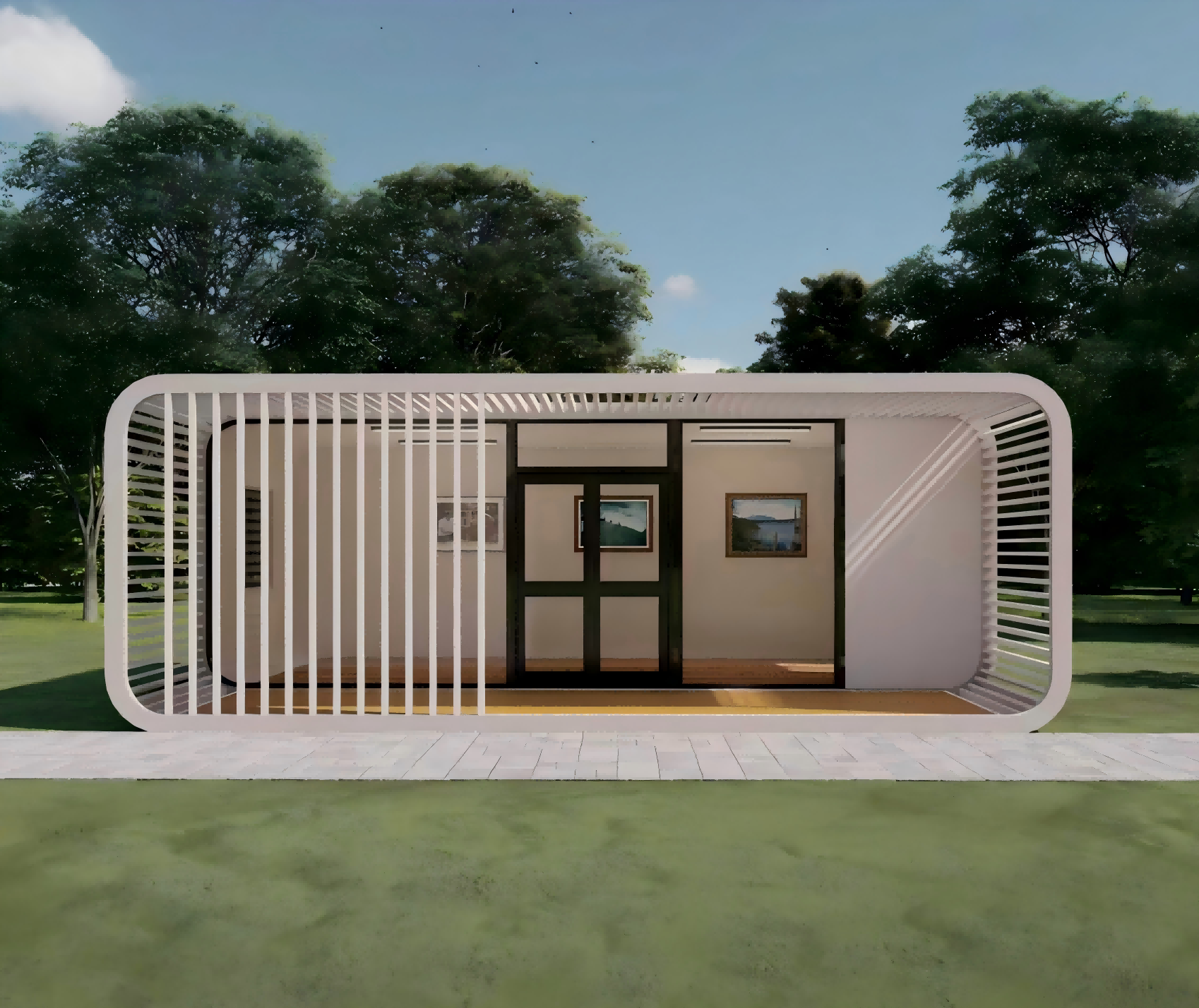 Luxury Prefabricated Homes Modern Modular Movable House Casa Con Ruedas Smart Apple Cabin Sleeping Container House with Bathroom