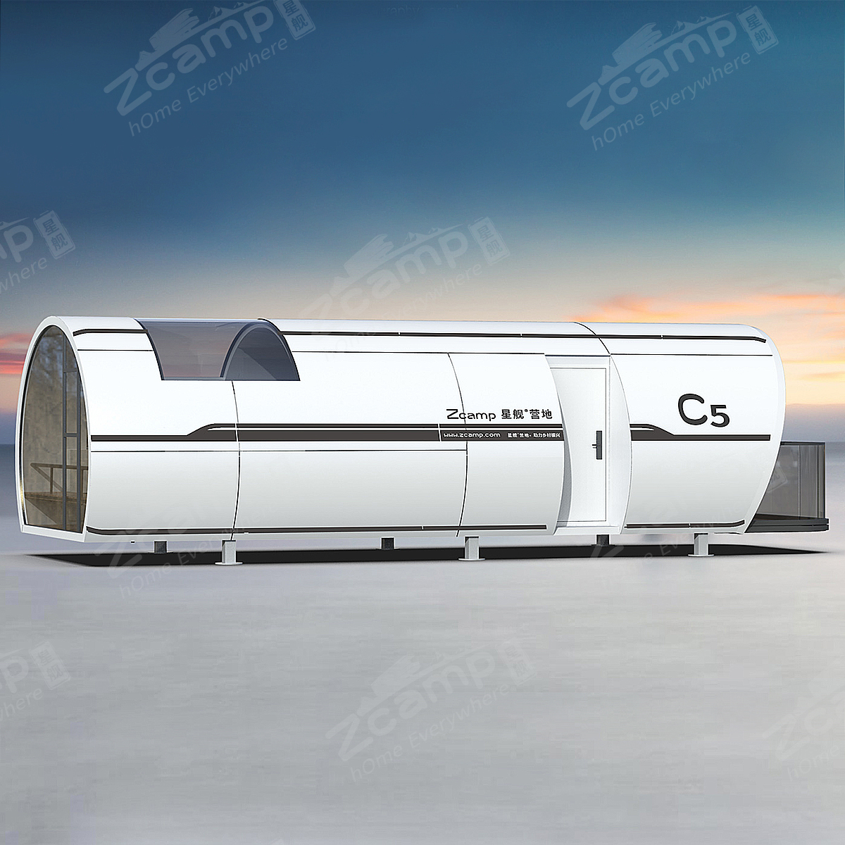 C5 Zcamp Tiny House Prefab Homes Prefab Houses Mobile House Luxury Modular Resort for Sale