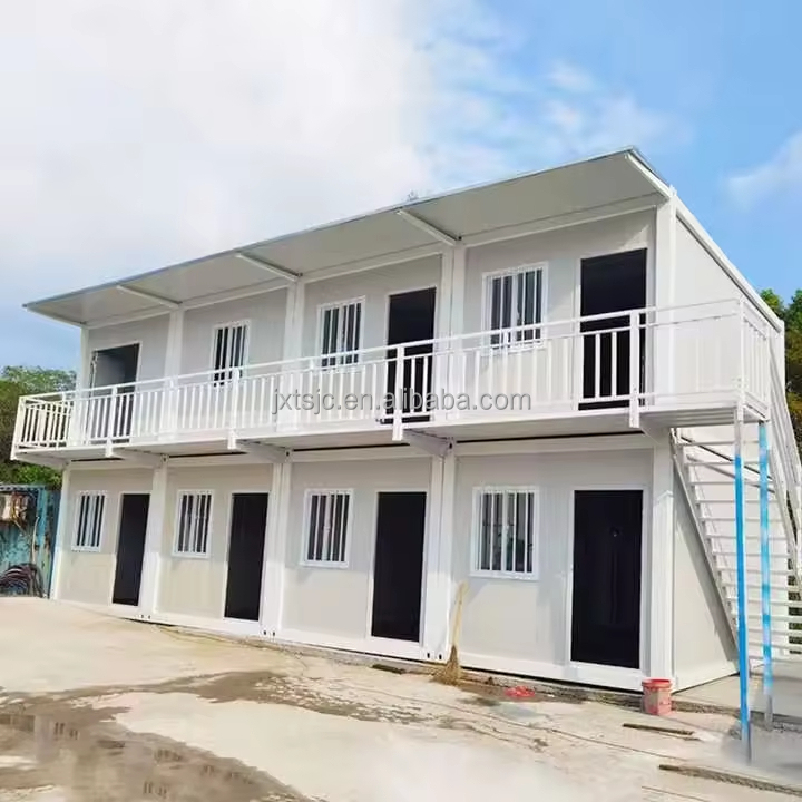 Multi-Story Container Villa with Three Bedrooms Two Living Rooms One Bathroom One Kitchen Home Office Dormitory