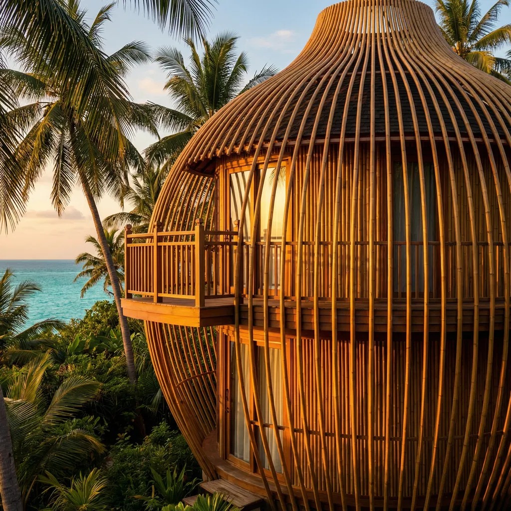 Quick Assembly Portable Round House Prefabricated Villa Prefab Modular Home for Island Resort Development Low Cost Prefab House