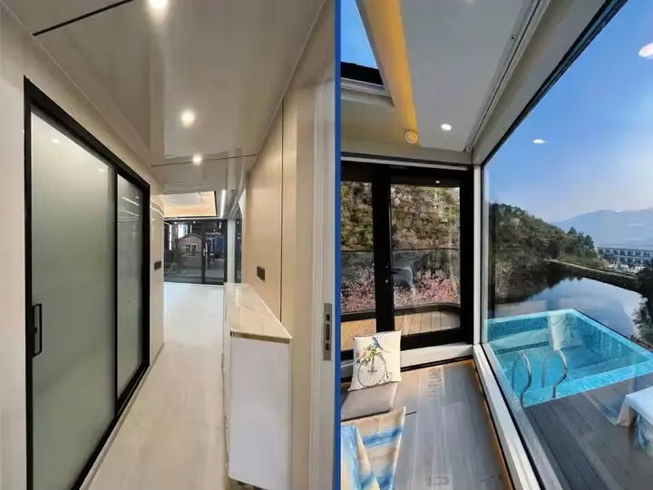 Luxury Prefabricated Modular Space Capsule Cabin Tiny House for Resort Living, Glamping, and Off-Grid Homes