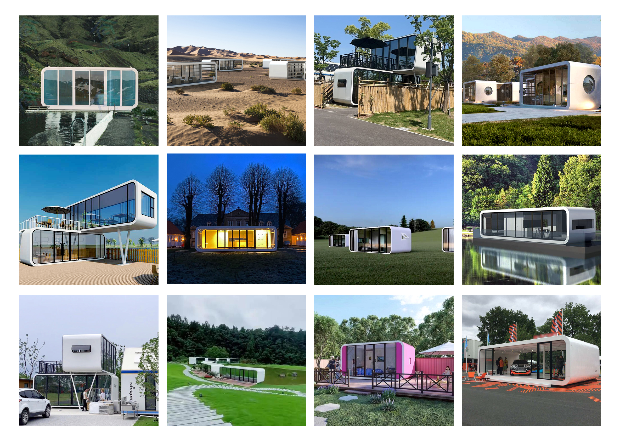 20ft 40ft Customized Home Living House Cabin Ready Made 3 Bedroom Container House