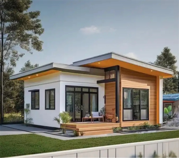 Flat roof house framing structural detail