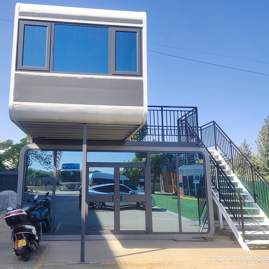 Modern Luxury 2-Story Apple Cabin House Double Layer Garden Room Prefab Modular Backyard Studio Pod