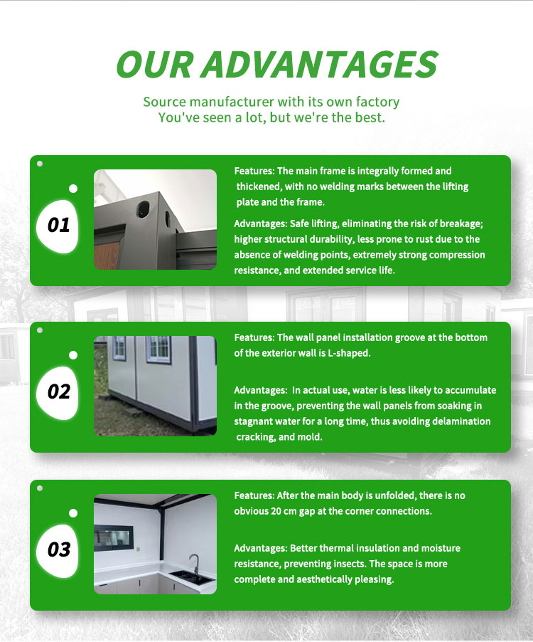 Prefab Expandable Urban Apartment Custom 20FT 40FT Container House 2-4 Bedroom Modular Mobile Home