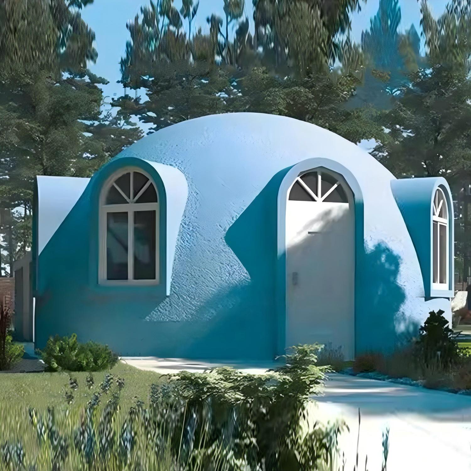Prefab Dome House Outdoor Bowl-shape EPS Waterproof Dome Cabin Hotel The Fire Rating B1 Level Modular Resort Geodesic Dome House