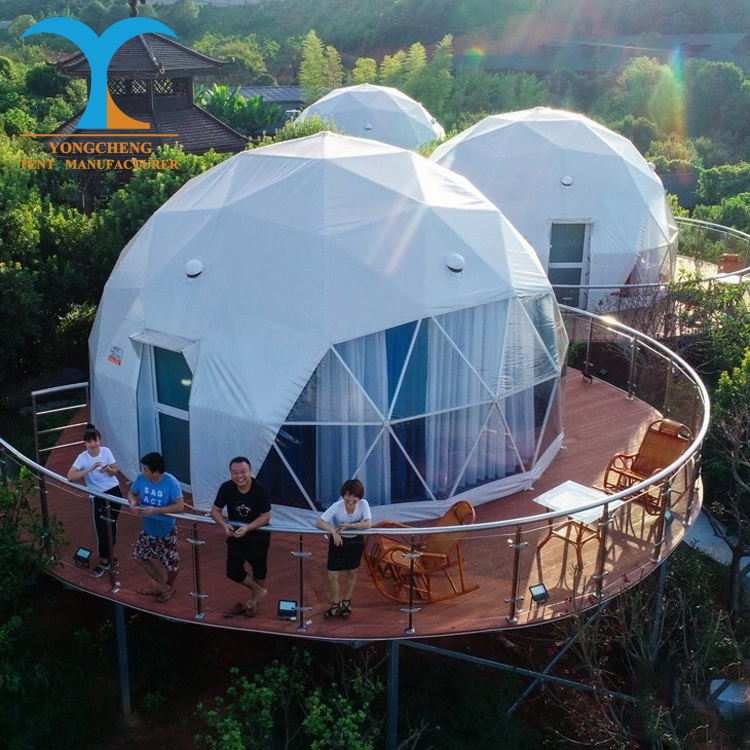Luxury Hotel Camping Prefab House Tents Little House Waterproof Glamping Geodesic Dome House Outdoor Tents for Sale