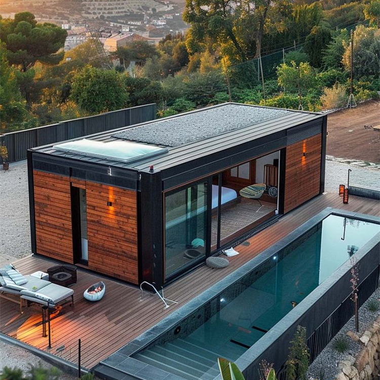 Luxury Modular Cheap Modern Style Villa House Kit Prefab Home Gauge Tiny Wooden Hotel House Villa for Holiday Hut