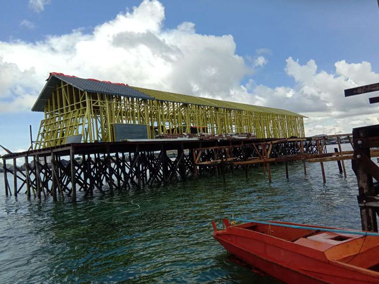 House prefab steel structure villa frame project