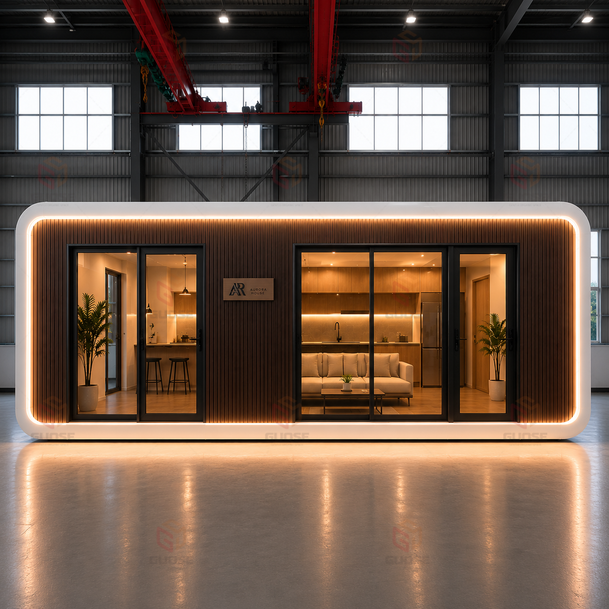 Tech Integrated Smart Capsule House Modern Pod Home with IoT Connectivity for Smart Hotel and Digital Living