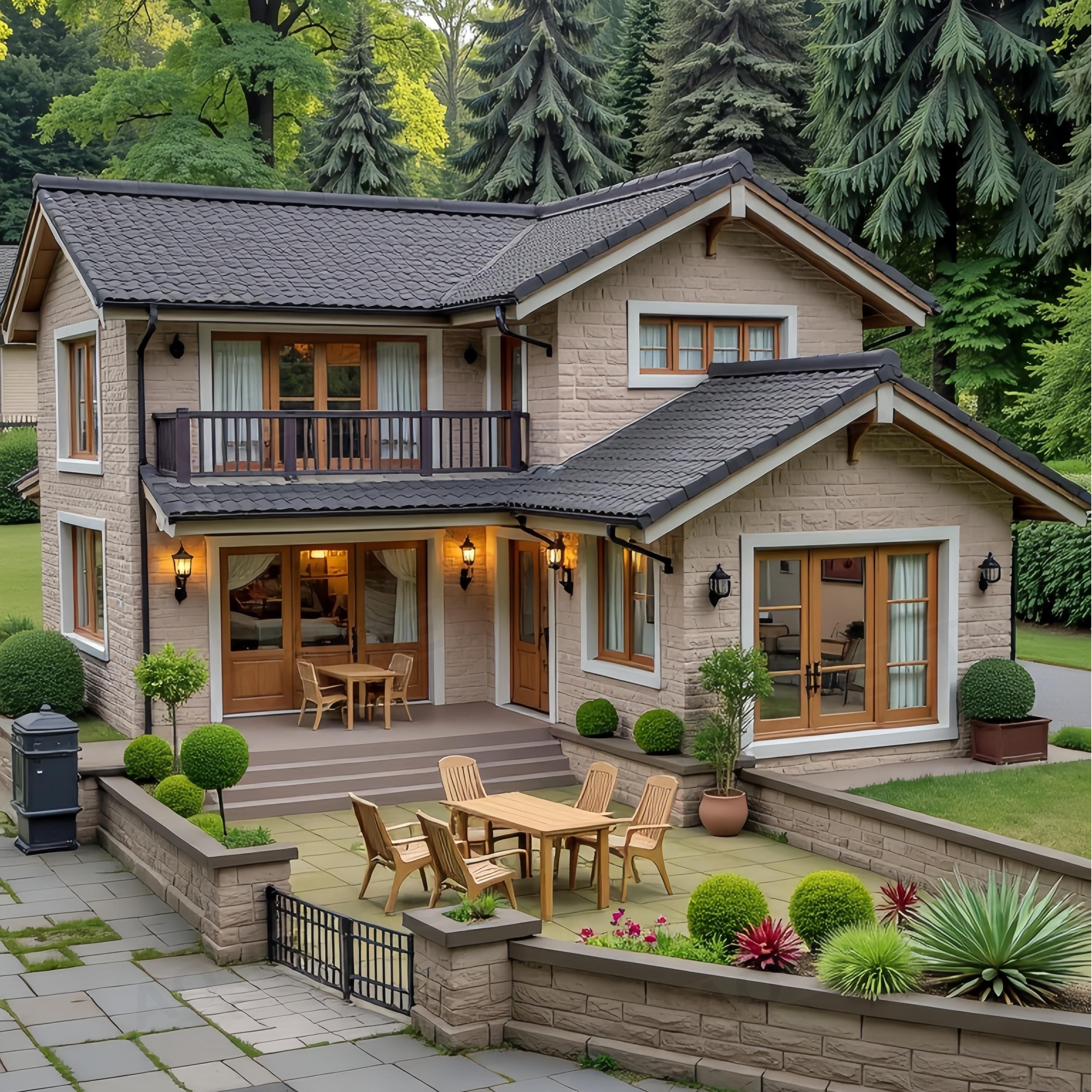 New Product Two-Story Modern Prefab Luxury Villa Good Quality Light Steel Structure Modular Home