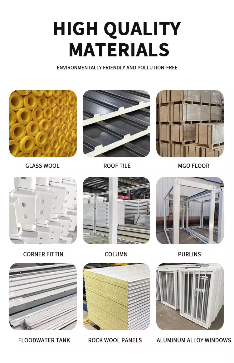 Wholesale 20 40 ft Custom Double Storey Flat Pack Prefab Steel Container House Modern Prefabricated Multi-story Hotel Use