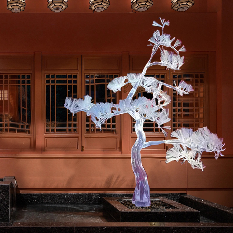Resin Transparent Tree Hanging Art Sculpture Decoration For Hotel Lobby Sales Office Villa Model Room Indoor Large Art