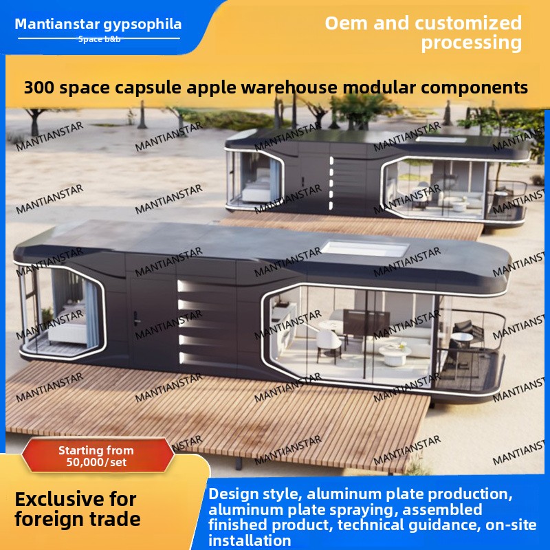 Micro Modular Steel Prefab Container Smart House Space Capsule Mobile Home for B&amp;B for Kitchen Tourist Sunroom Living Room