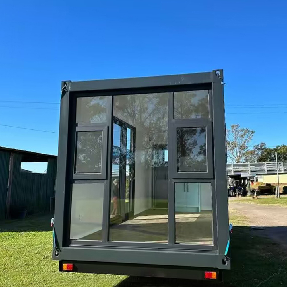 Prefab Houses Luxury Wood Grain Cabin Energy Efficient Design Tiny Container House Garden Studio Backyard Office