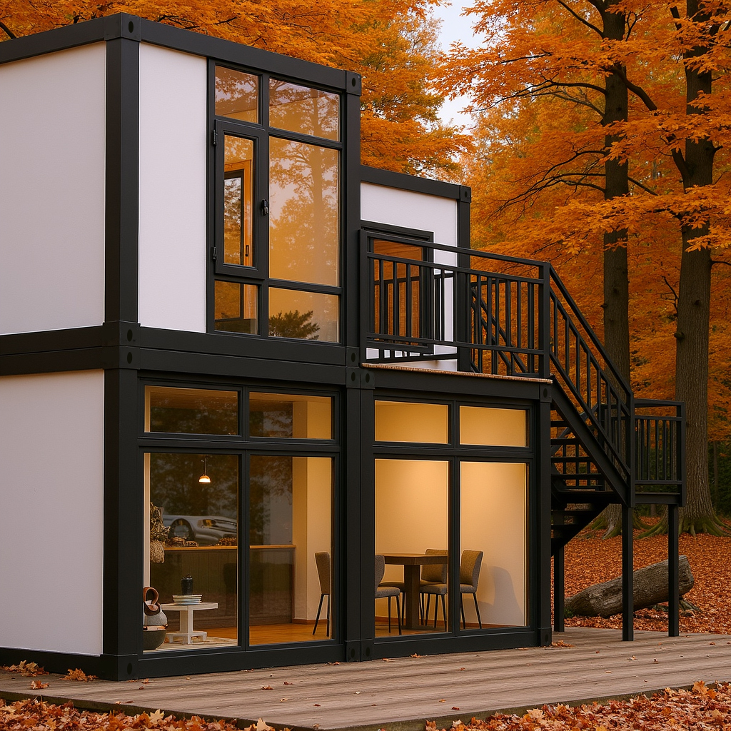 Luxury Portable Container Houses Waterproof Design for Beachfront Resorts Office Building Prefabricated House for Villa Use