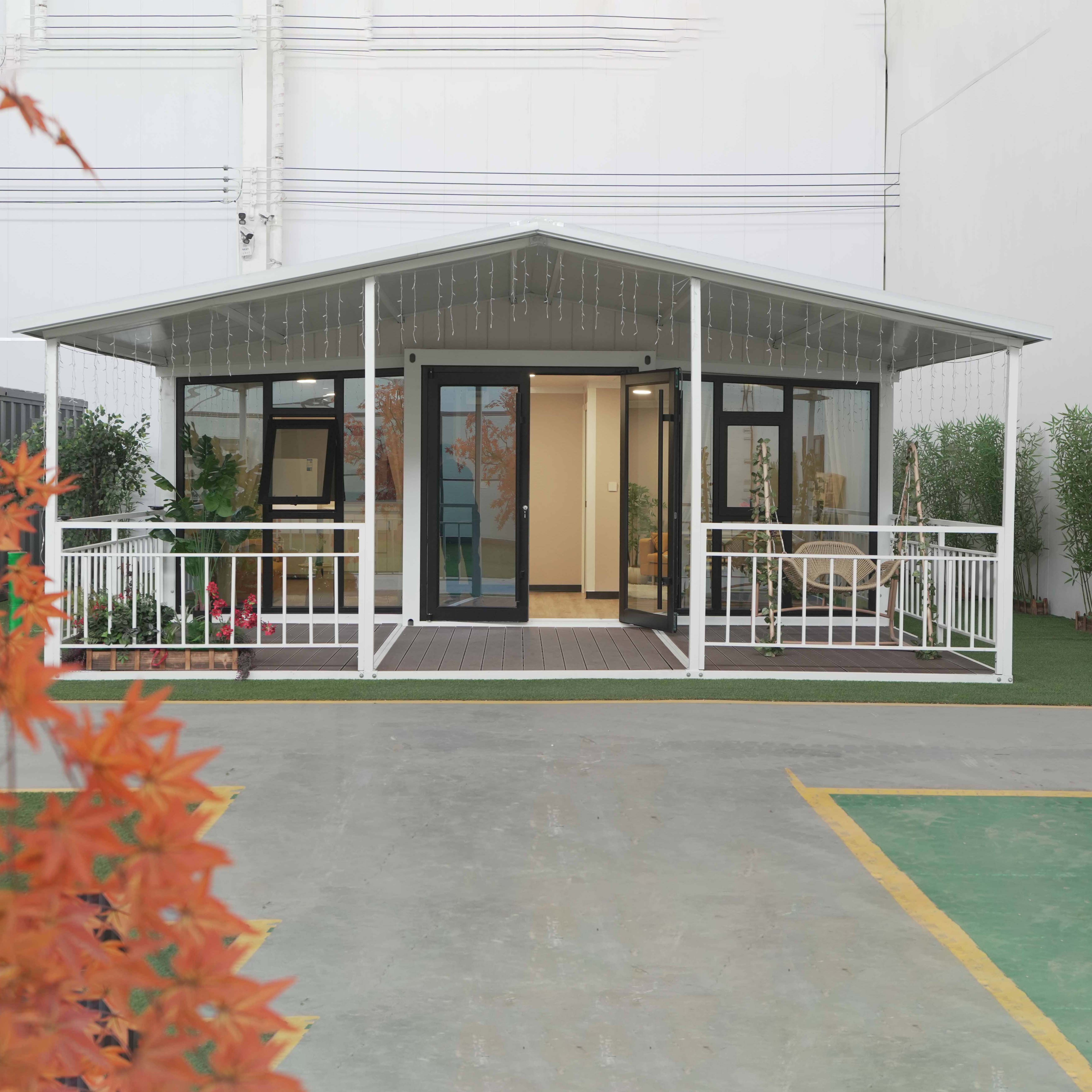 Fireproof 20ft Double Wing House Flat Double Wing House Foldable Multi-Purpose Two Story Villa House For Hotel