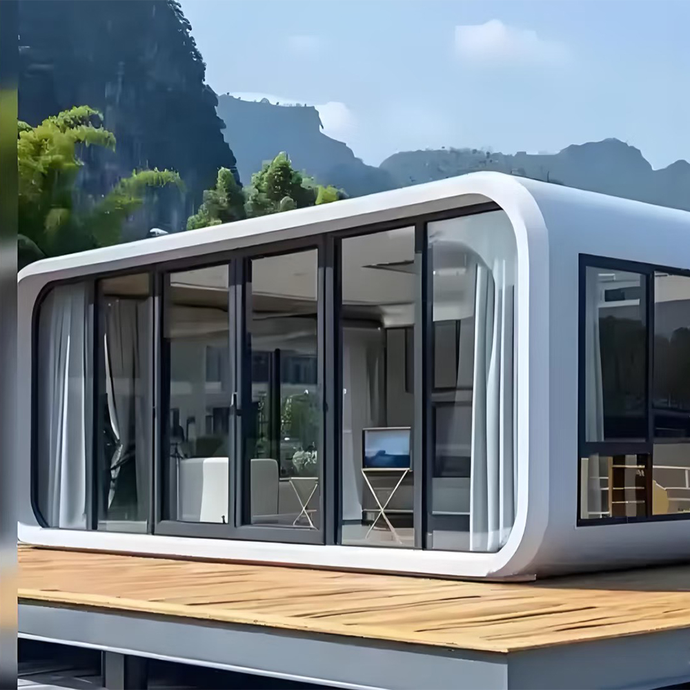 Low Cost Manufacturers Working Prefabricated House Apple High-end Office Portable Apple Home Pod Movable Apple Cabin.