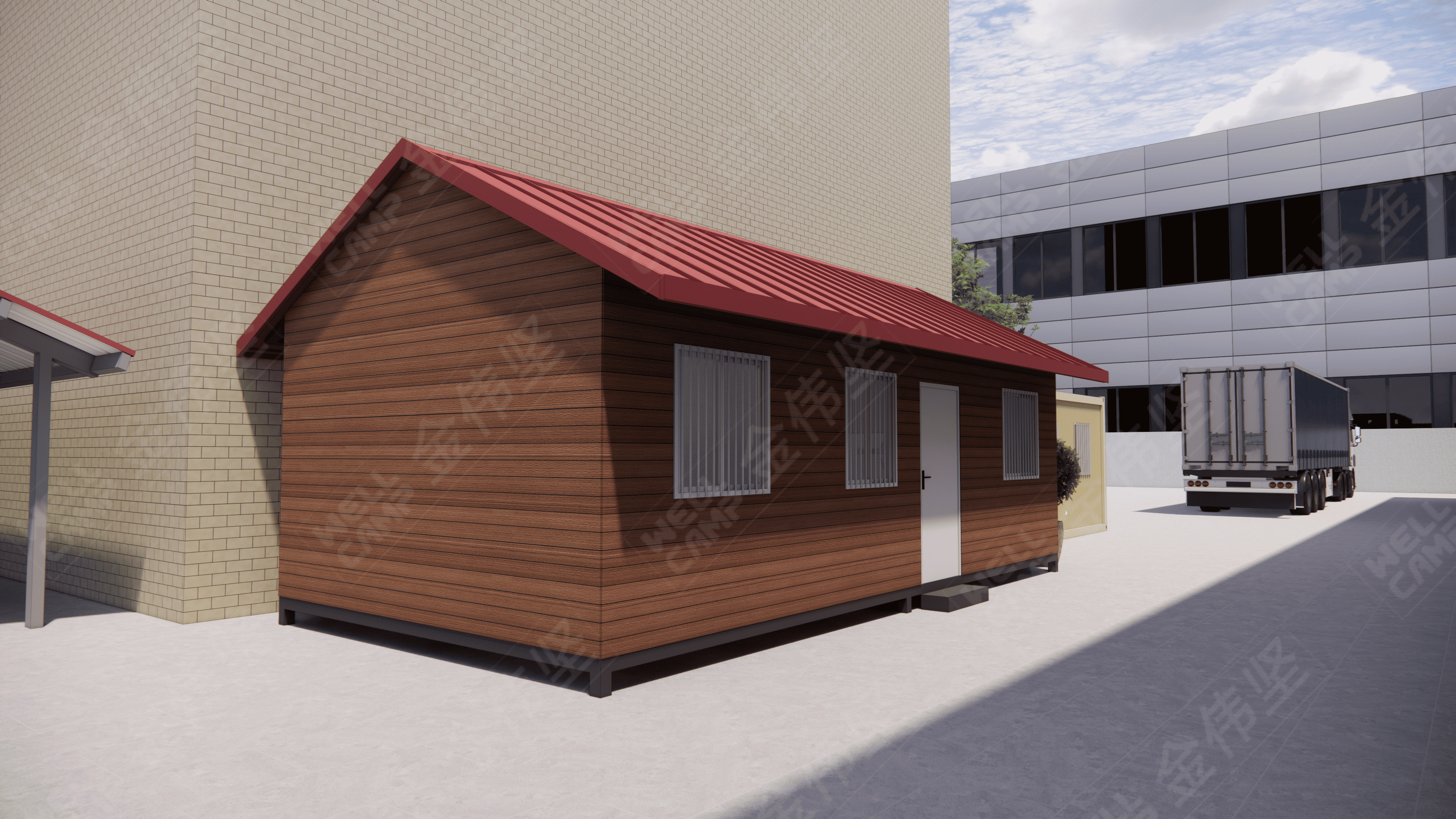 WELLCAMP Luxury Prefabricated Villa Steel Structure Modular Container House Movable Tiny Cabin Garden Mountain House Hotel