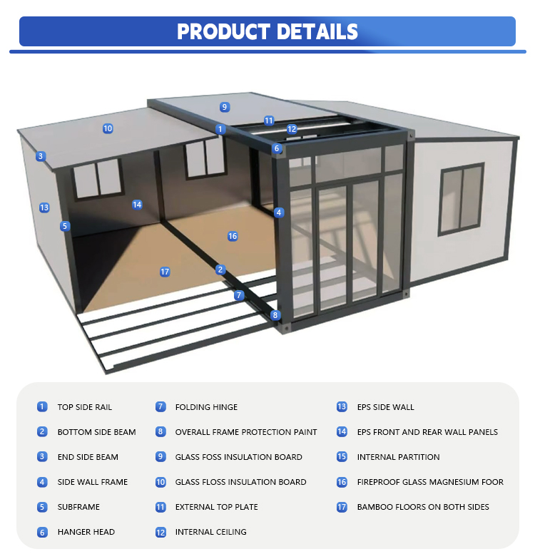 Expandable Container House Prefab Tiny Homes Casa Prefabricada Modular Homes China Foldable Prefab House Portable Tiny Houses