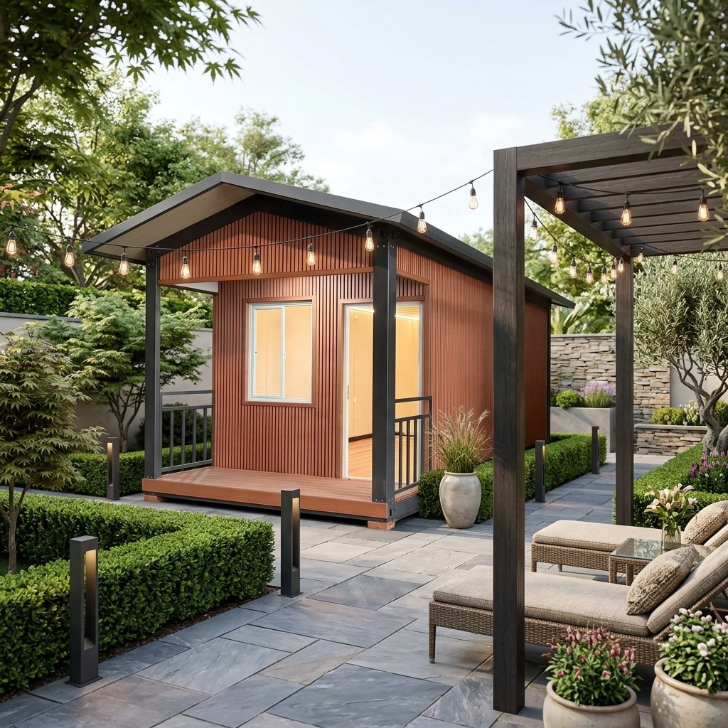 CE-Certified-Modern-Mobile-House Luxury Modular Mobile House Bungalow with Prefabricated Triangle Glass Design