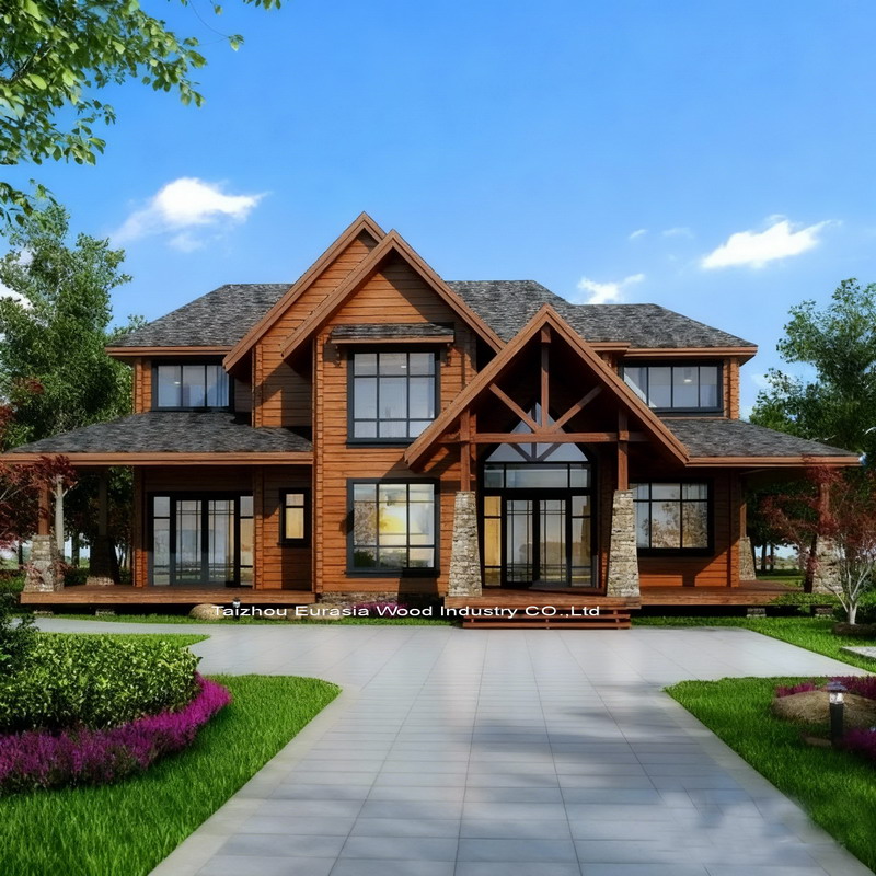 Customized Wooden House Villa Family Living Log Cabin