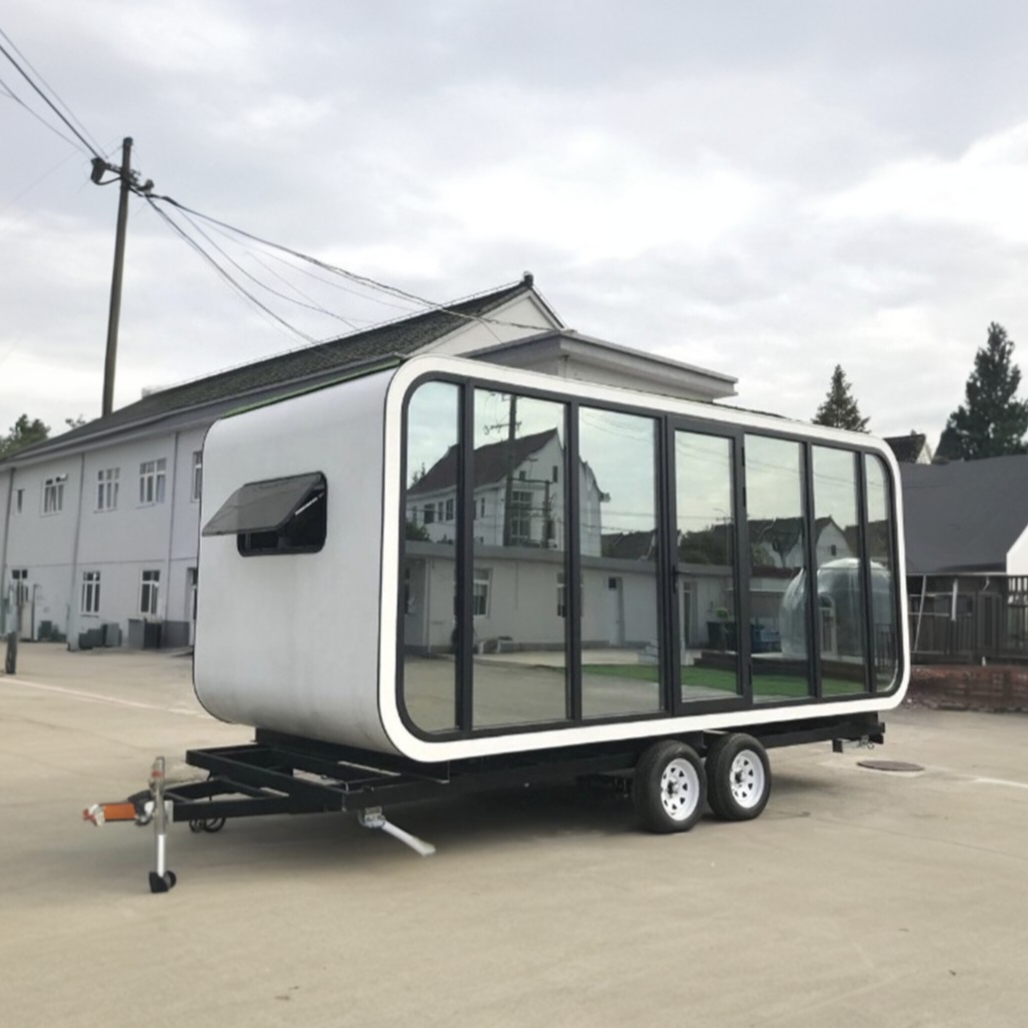Apple cabin house with Trailer view 1