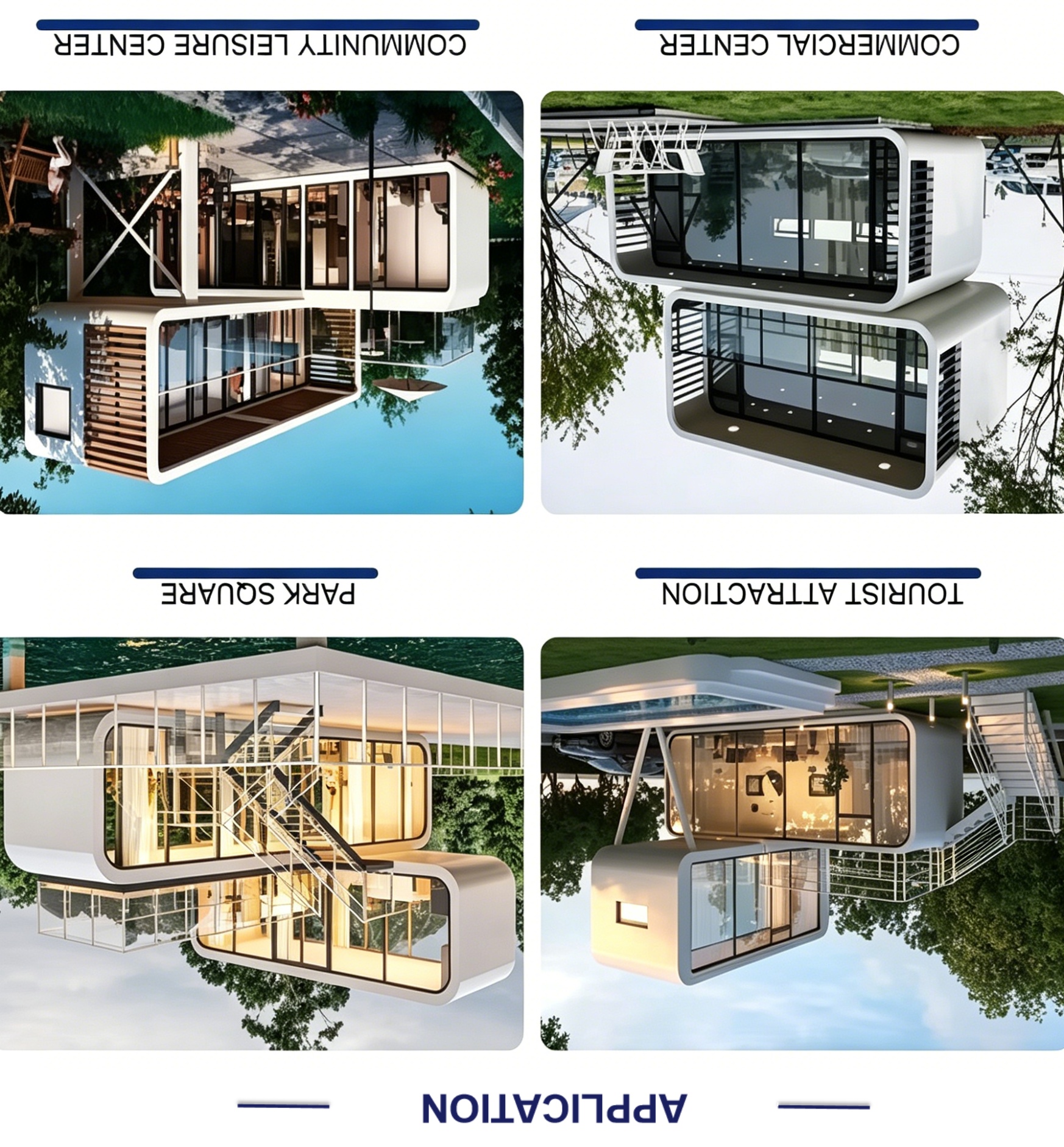 Low Price Luxury Customized Modular Design Outdoor Hotel Prefab House Comfortable Living and Working Movable Apple Cabin
