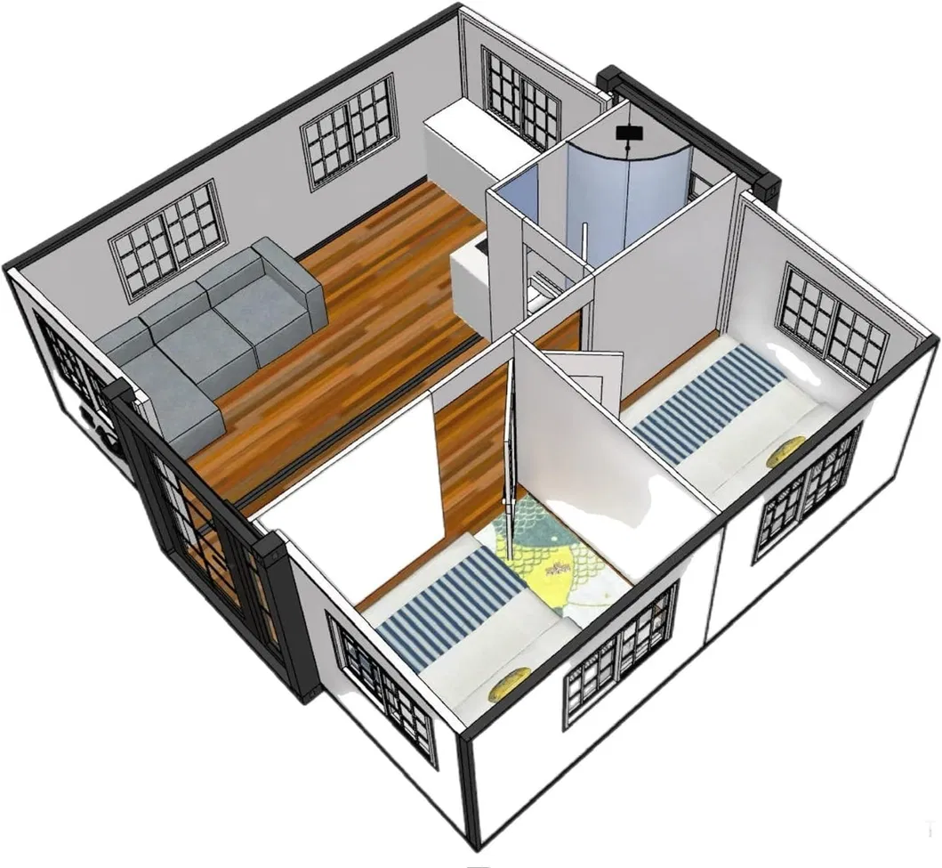 Modular 20FT/40FT Expandable Container Home for Temporary or Permanent Living Needs