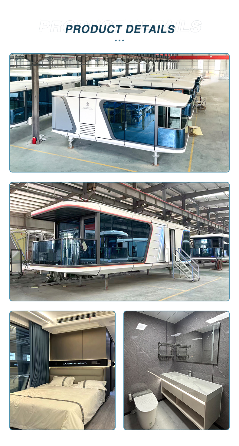 Luxury Space Capsule House for Glamping Prefabricated Steel Tiny House with Two Bedrooms Ideal for Outdoor Adventure
