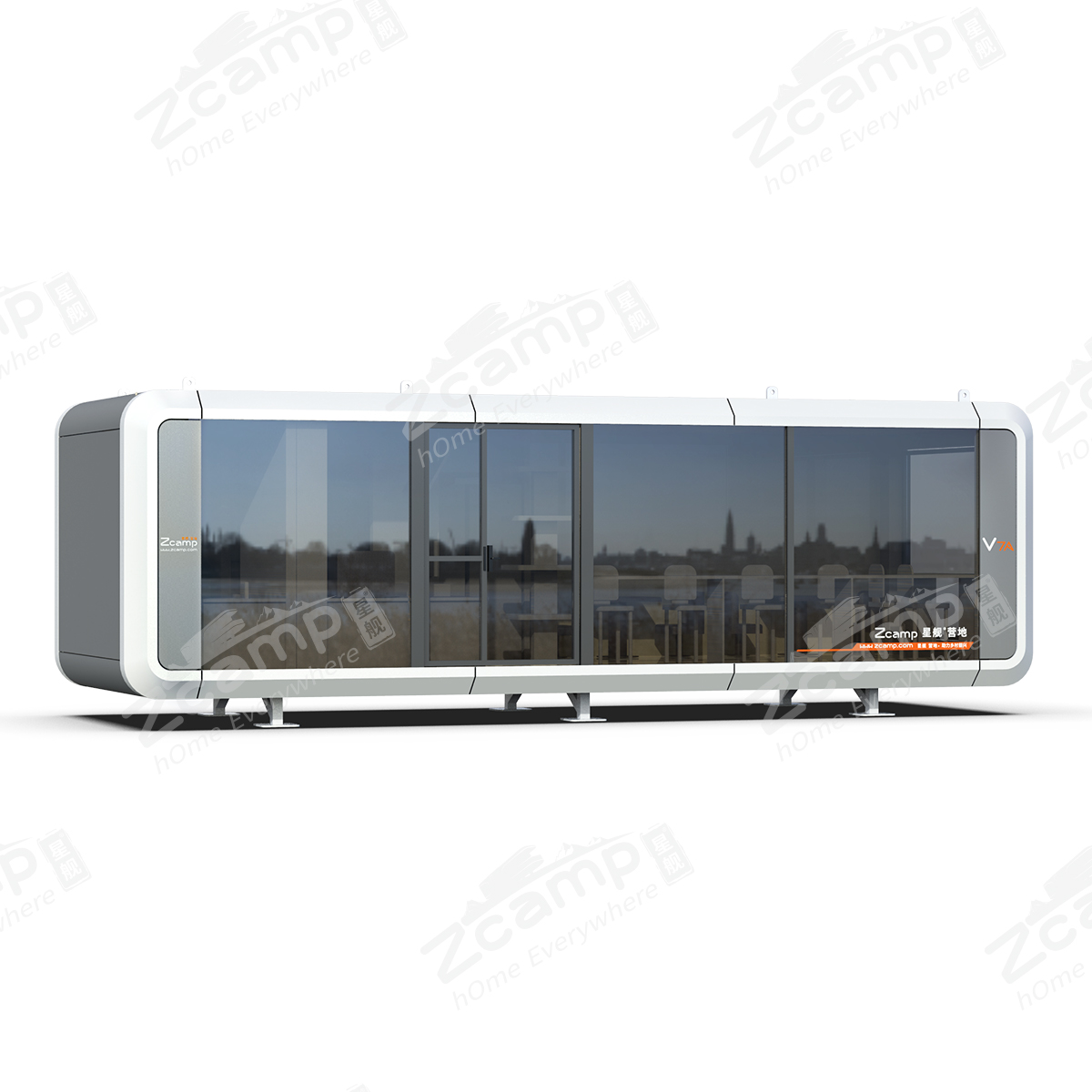 Alpicool V7 Smart House Mobile Living Homes Outdoor Fashionable Glass Houses Modular Capsule Home Luxury Prefab Home
