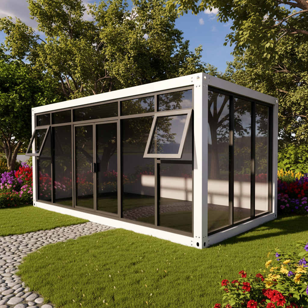 Open Layout Glass Curtain Wall Container House With Modern Design For Apartment Hotel &amp; Villa Use-Multi-functional Modular Home