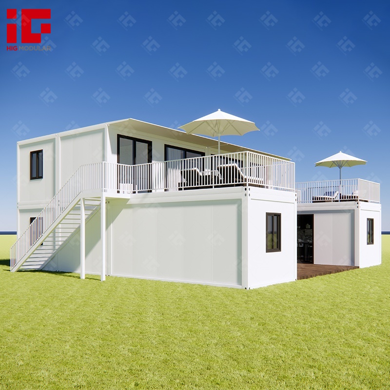 Fully Upgraded Customized Luxury Modular Villa Hotel Ready to Live Scenic Prefab 2 Storey Container House Home