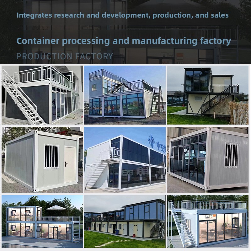 Low Cost Double Story Flat Pack House Employee Dormitories Flat Pack Container House Luxury Container Home