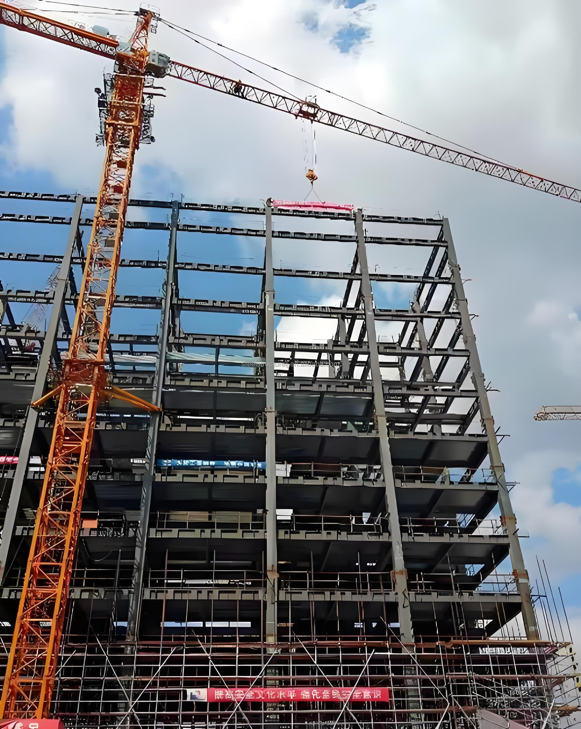 Hise-rise Luxurious Modern Multi-Story Prefabricated Steel Structure Commercial Residential Hotel Building Integration Prefab