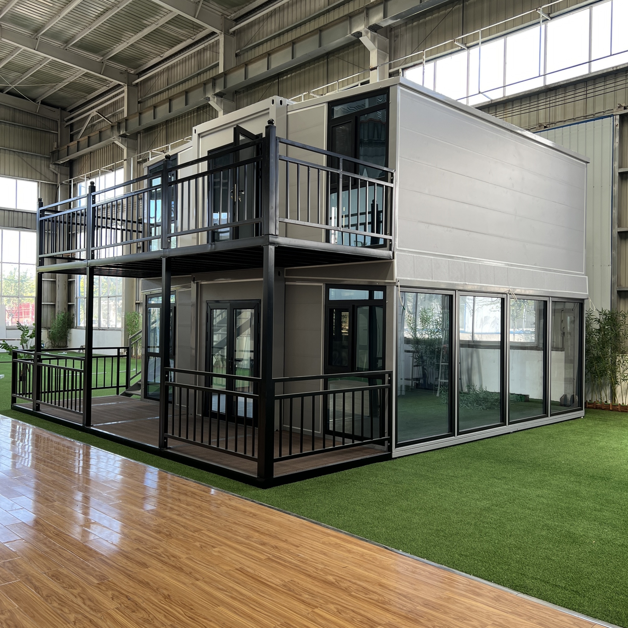Luxury 2-4 Bedroom Two Story 10ft 40ft Expandable Folding Tiny Container Prefabricated House with Wheels