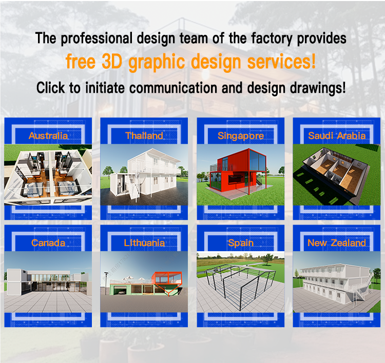 Prefab house structure view