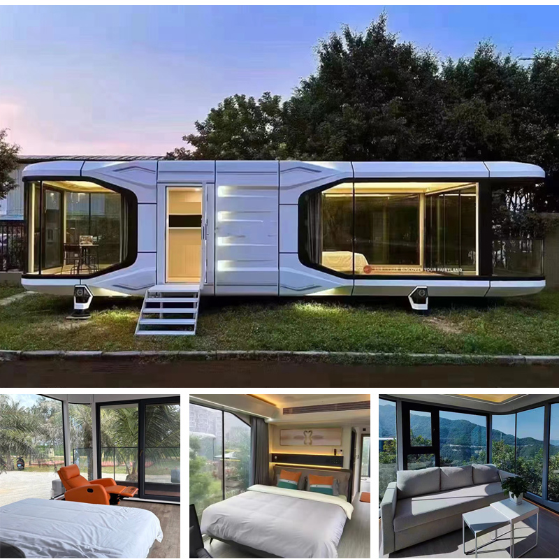 Luxury Off-Grid Space Capsule House with Bathroom Prefab Modular Homestay Pod for Island Resort