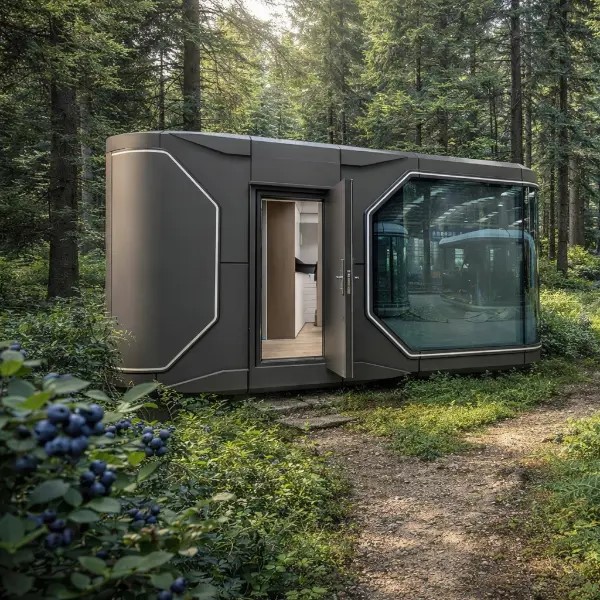 Smart Home Ready Durable Steel Frame Luxury Apple Cabin Capsule House For Commercial Or Residential Use